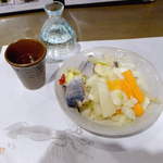 活魚料理 いか清 - 北海道の郷土料理、ニシン漬け（￥380）身欠きニシンと米麹の味わい、キャベツ・大根・人参がたっぷり