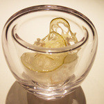 フロリレージュ - クリスマスメニュー(7350円・サ別)のかぼすのグラニテとブランマンジェ