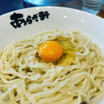 ニボチャチャ!!ラーメン あらき軒 - つけ麺　乱切り麺　生たまごトッピング