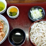 Sakuraebi Chaya - かき揚げ丼とそばセット