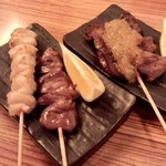 DINING 蔵RA - ハツ ￥140 ボンジリ￥180 牛タン￥280