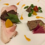 レストランティファニー - 自家製ハム、牛肉のパテ、色とりどりの野菜