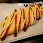 金町製麺 - 釜揚げしらす入りチーズオムレツ