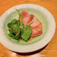 京都石塀小路豆ちゃ 日本橋 - 寒鰤のカルパッチョ～香味野菜添え
