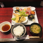 魚酔庭 - Bランチ　天ぷら　１０００円