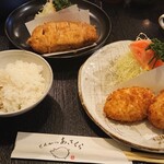 とんかつあさくら - 特上ロースとカニコロ
