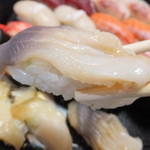 札幌市場めし　まるさん亭 - おかかせ寿司　１人前２１００円　２人前も活ホッキ　【　２０１２年１２月　】