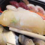 札幌市場めし　まるさん亭 - おかかせ寿司　１人前２１００円　２人前のつぶ　【　２０１２年１２月　】