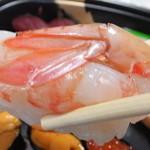 札幌市場めし　まるさん亭 - おかかせ寿司　１人前２１００円　２人前のぼたん海老　【　２０１２年１２月　】