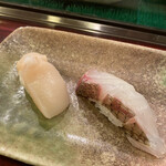 寿し処 春道 - 帆立　鯛