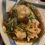 寿し処 春道 - ババガレイの落葉キノコ餡掛け