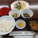 金華山黄金山神社 食堂 - 天ぷら定食(2022.01)