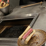 北海道焼肉 北うし - 知床和牛フィレ　ステーキサンド