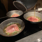 北海道焼肉 北うし - びえい和牛サーロイン　肉茶漬け