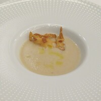 リストランテ・ベニーレベニーレ - 蓮根と甘酒のズッパ、ナヴェットオイルの香り