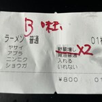 ラーメン もっけだの - 食券