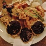 大村庵 - つまみに天麩羅盛り合わせ