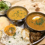 タンドール料理ひつじや - ケイジャンチキンカレーセット980円（通常価格ランチ1140円、ディナー1700円）税込