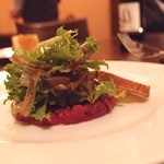 ICARO miyamoto - Nov, 2012 熊本産馬肉のタルタル　赤玉ねぎのアグロドルチェ　1,800円