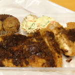 辻肉店 - 厚切り豚カツ、ミートボール、ポテトサラダ