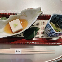 名駅なだ万茶寮 - 胡麻豆腐 白菜ときの子の煮浸し