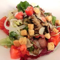 サント ウベルトゥス - <'12/12/24撮影>サラダランチ 1260円 のほんのり温かい！キノコ入りサラダ