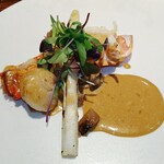 Reconnaissance - 前菜、オマール海老のポワレ、アメリケーヌソース