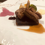 望楼NOGUCHI函館 - 十勝牛ロースの岩塩プレート焼き