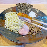 らぁ麺 飯田商店 - 黒さつま鶏黒王の幽庵焼き（ぶどう山椒掛け）