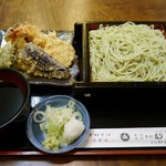 砂場 - ざるそば、海苔ぬき （1,100円）