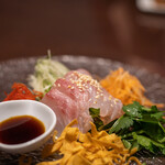 中華ダイニング 一途一心 - 2022.1 高知産天然真鯛のお刺身を香港スタイルで