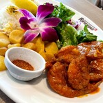 Hawaiian Cafe & Restaurant Merengue - ガーリックシュリンププレート