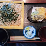 Soba Dokoro Fukuya - 野菜天ざる(1000円)