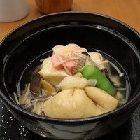 うなぎ 仲じま - 小煮物・湯葉＆あげ巾着(2022年1月)