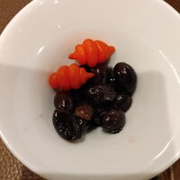 神楽坂 鉄板焼 向日葵 - 年始なのでお節を振る舞っていただきました！黒豆。