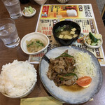 家庭料理居酒屋 よってって - 豚の生姜焼き定食 ご飯大盛