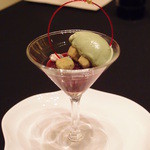 ガストロノミー ジョエル・ロブション - Dec, 2012　グリオット　キルシュでマリネし、ジュレとグラスピスターシュと共に