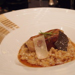 ガストロノミー ジョエル・ロブション - Dec, 2012　フォアグラ　プランチェで焼き、スペルト小麦のリゾットと共に