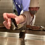 鳥茂 - キャビア海苔巻き