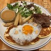 J.S. PANCAKE CAFE - USサーロインステーキ＆フライドエッグパンケーキ