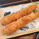 魚津丸食堂 - エビフライ　エビ大きくて衣もごっつくなかった