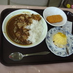 東北大学片平キャンパス北門食堂 - カレー中260円とコロッケ80円。