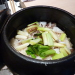 日本料理 晴山 - 2012年12月イカと九条ネギの炊き込みご飯