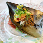 ミクニナゴヤ - 平貝とフォアグラのサラダ仕立て