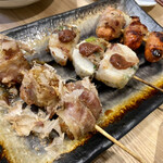博多串焼 しんべヱ - 野菜巻き串 えのきバター豚巻き(¥280) 山芋しそ豚巻き(¥280) 明太子豚巻き(¥380)