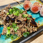 博多串焼 しんべヱ - 肉巻き勝手串 茄子トルネード巻き(¥480)野菜巻き串 紅ショウガ豚巻き(¥280)