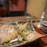 蕎麦懐石 あゆみ - 天ぷら盛り合わせ