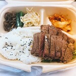 梨の家 - ステーキ弁当¥800