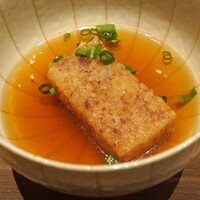 乃木坂 結 - 金華ハムと餅米と醤油のお焦げ 万葉茶と和出汁の特製スープをかけて