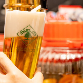 A special cup! The best draft beer that goes well with Yakitori (grilled chicken skewers)!